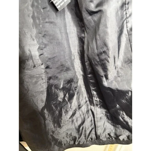 Vintage USA Leather Coat Women's 3X Black Button Front Jacket Pockets Soft 90's - Picture 10 of 12